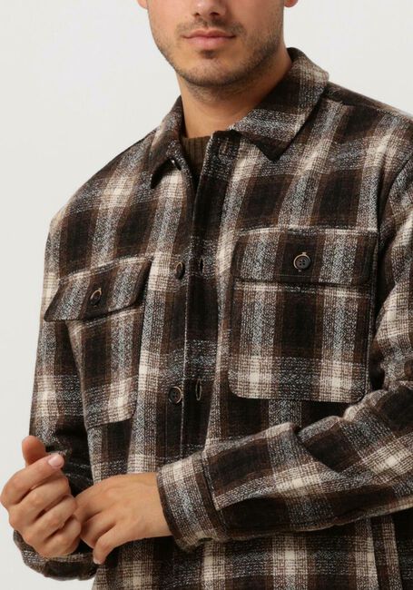 ANERKJENDT Surchemise AKLION HEAVY CHECK OVERSHIRT en marron - large