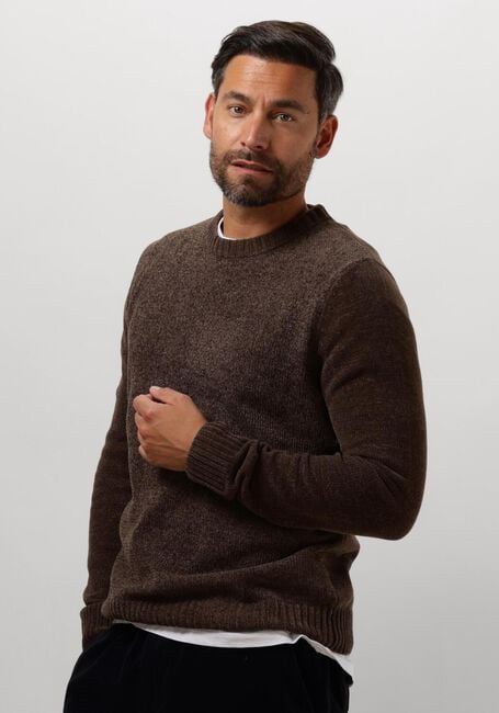 ANERKJENDT Pull AKSUNE CHENILLE KNIT en marron - large