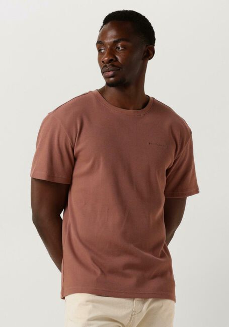ANERKJENDT T-shirt AKKIKKI S/S WAFFLE TEE en cognac - large