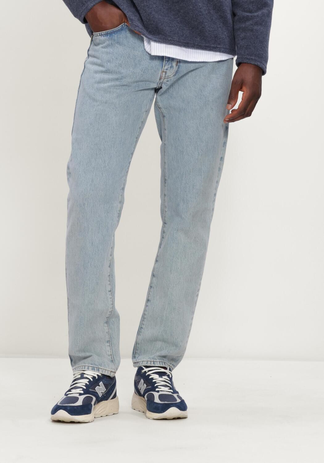 Blauwe WOODBIRD Straight leg jeans DOC DOONE JEANS - large