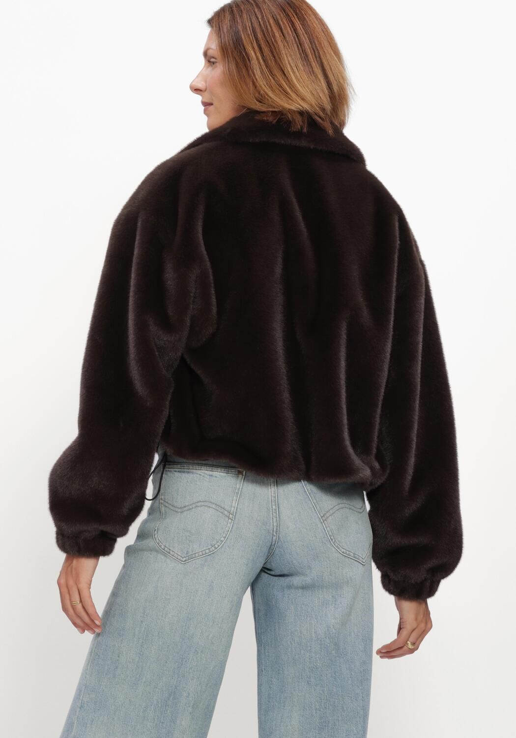 Bruine WITHBLACK Faux fur jas WBLNOHR FAUX FUR JACKET - large