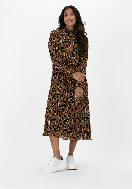Bruine Y.A.S. Midi jurk YASPIPPA LS MIDI DRESS S. - large