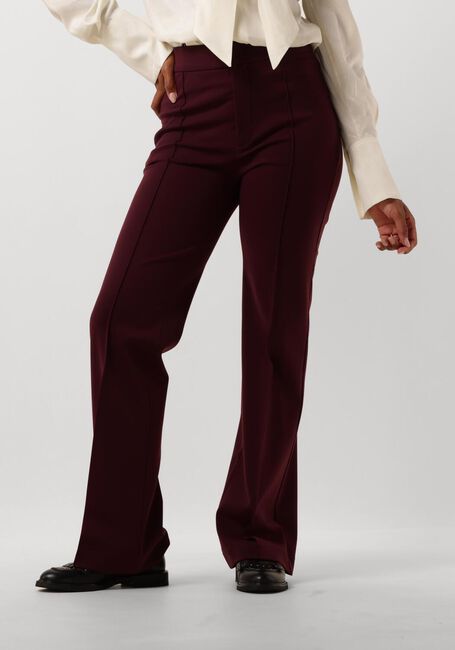VANILIA Pantalon évasé FLARED PUNTO PANTS en rouge - large