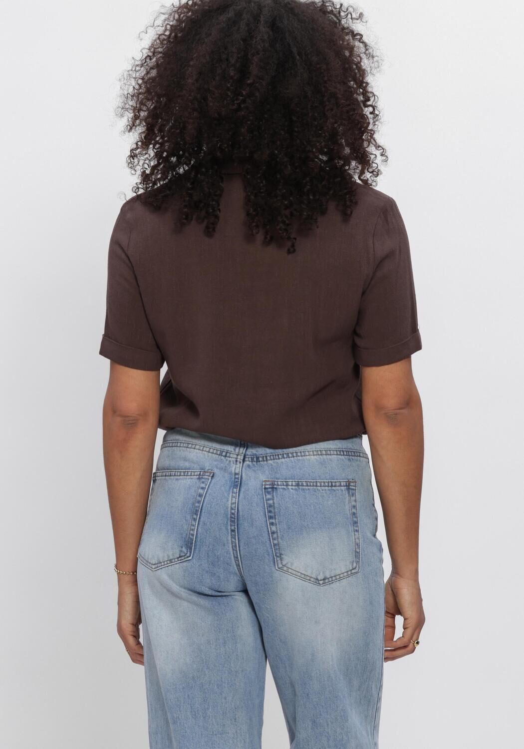 Bruine OBJECT  OBJSANNE S/S RE SHIRT - large
