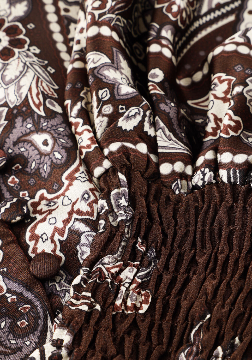 NEO NOIR Mini robe MALFIDA PAISLEY BORDER DRESS en marron - large