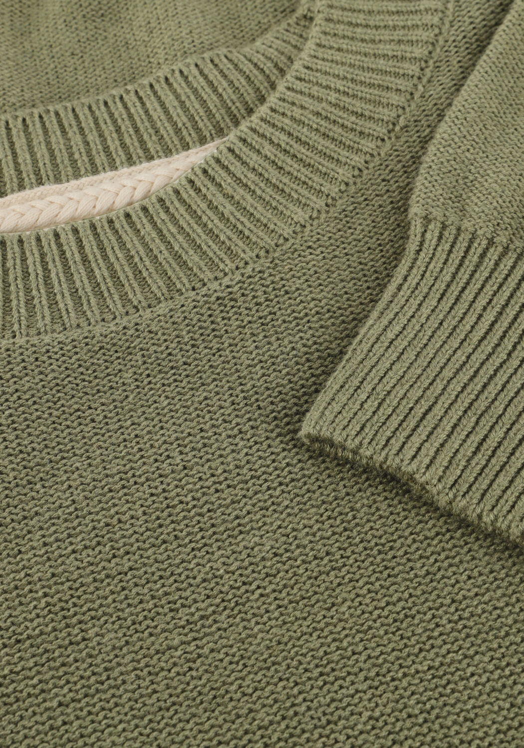 ANERKJENDT Pull AKEBBE COTTON/SILK KNIT en vert - large