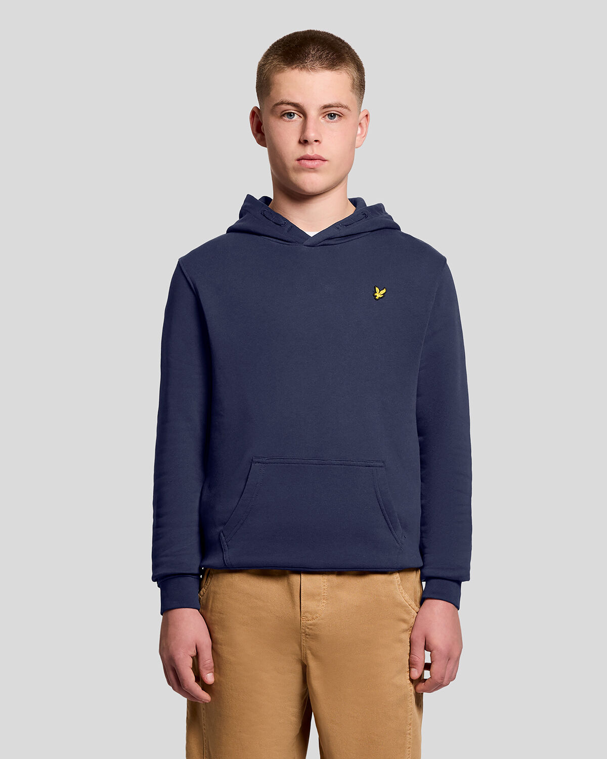 Donkerblauwe LYLE & SCOTT Sweater PULLOVER HOODIE BOYS - large