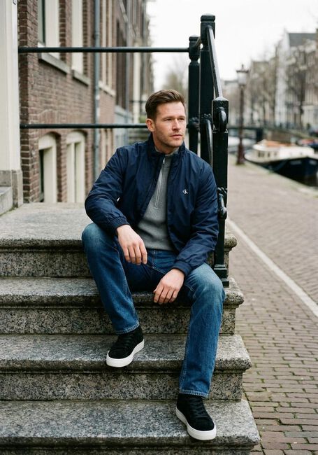 CALVIN KLEIN Jack LS RIPSTOP PADDED HARRINGTON JKT Bleu fonc&eacute; - large