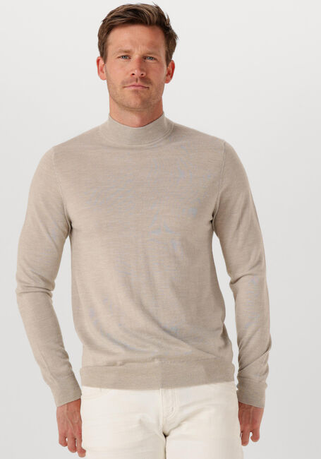 PROFUOMO Col roulé PULLOVER MOCK NECK MERINO en beige - large