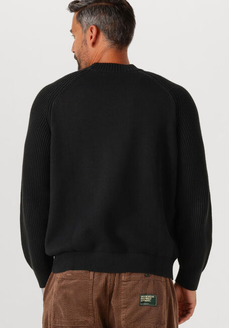 Zwarte SELECTED MEN Trui SLHDERECK LS KNIT RELAXER RIB MOCK NECK - large