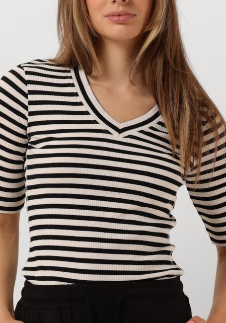 INWEAR Haut DAGNAIW STRIPED V T-SHIRT en noir - large