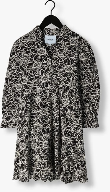 MINUS Mini robe MAILA V-NECK KNEE LENGHT EMBROIDERY DRESS en noir - large