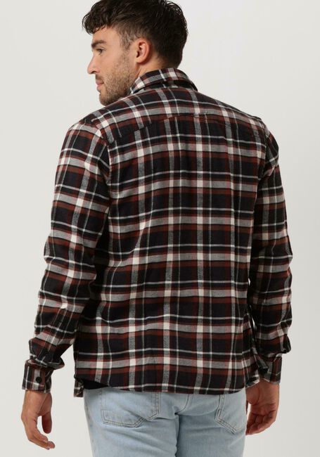 CAST IRON Chemise décontracté LONG SLEEVE SHIRT BRUSHED YARN DYED CHECK en marron - large