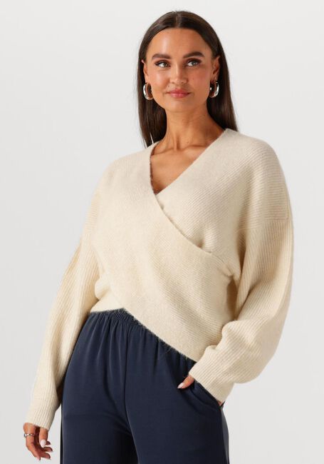 Ecru MSCH COPENHAGEN Trui MSCHZINELLE HOPE WRAP PULLOVER - large