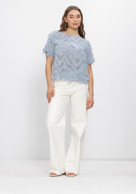 SELECTED WOMEN SLFMYLINE SS BOAT NECK TOP Hauts & T-shirts en bleu - large