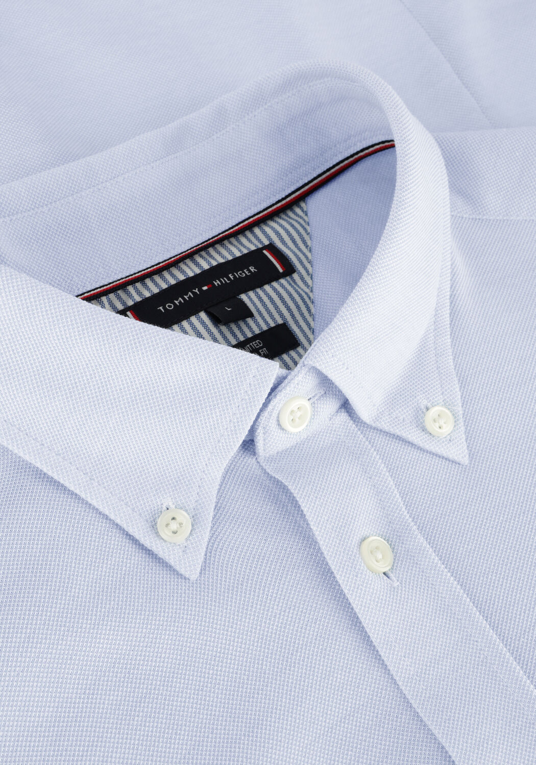 TOMMY HILFIGER Chemise classique 1985 KNITTED SF SHIRT Bleu clair - large