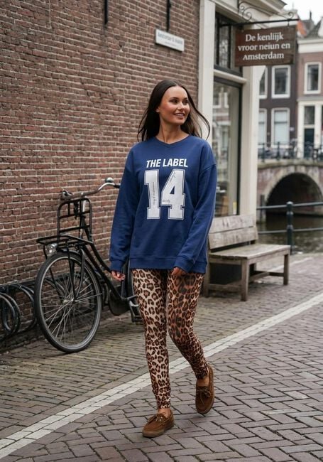 ALIX THE LABEL Chandail LADIES KNITTED SPORTS SWEATER en bleu - large