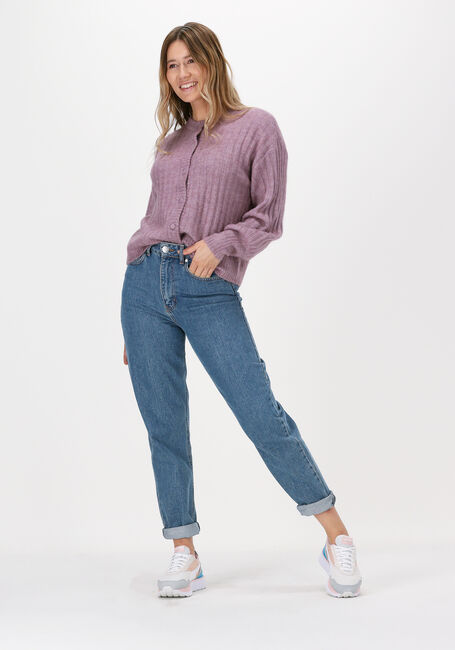 Paarse MSCH COPENHAGEN Vest DEANNA ALPACA RIB CARDIGAN - large