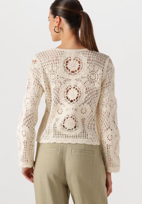 Y.A.S. Gilet YASFIRO CROCHET CARDIGAN Écru - large