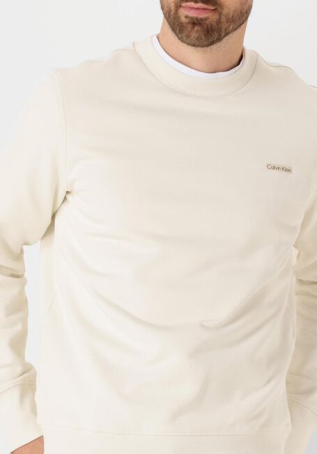 CALVIN KLEIN Pull CALVIN KLEIN LABEL CREW NECK Écru - large
