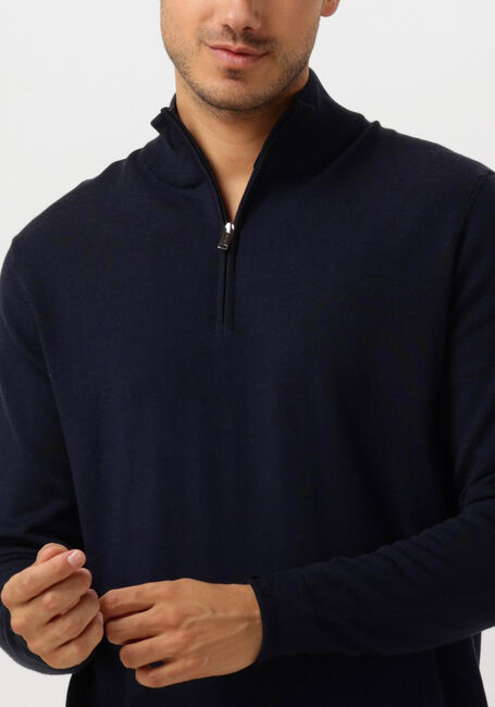 PROFUOMO Pull PULLOVER HALF ZIP Bleu foncé - large
