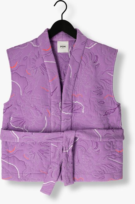 Lila POM AMSTERDAM Gilet QUILTED PURPLE GILET - large