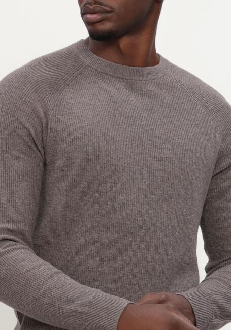 GENTILUOMO Pull ROUND LS en taupe - large