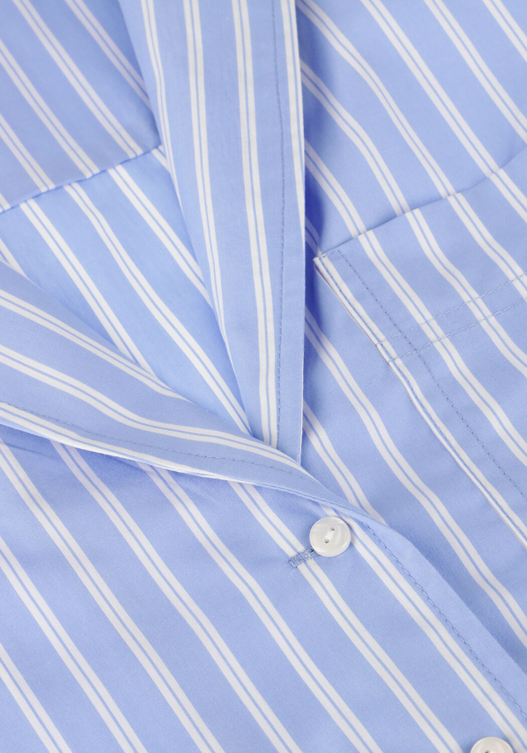 Lichtblauwe ROUGE EDIT  ROUSHONA 2/4 RESORT COLLAR SHIRT - large