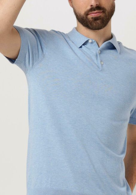 SELECTED HOMME Polo SLHBERG SS KNIT POLO NOOS Bleu clair - large