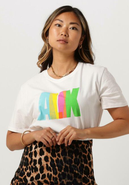 ALIX THE LABEL T-shirt LADIES KNITTED COLOURED ALIX T-SHIRT en blanc - large