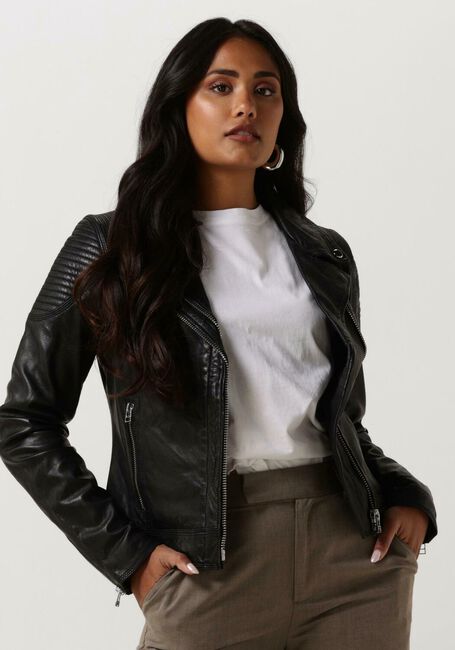 GOOSECRAFT Veste en cuir GC AALIYAH BIKER en noir - large