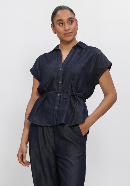 Blauwe SUMMUM  BLOUSE DENIM LW COTTON TENCEL - large