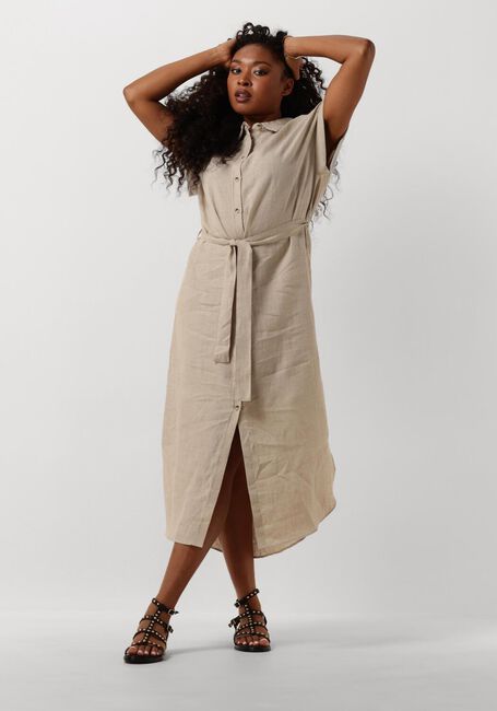 CIRCLE OF TRUST Robe midi CHARISSA DRESS en beige - large