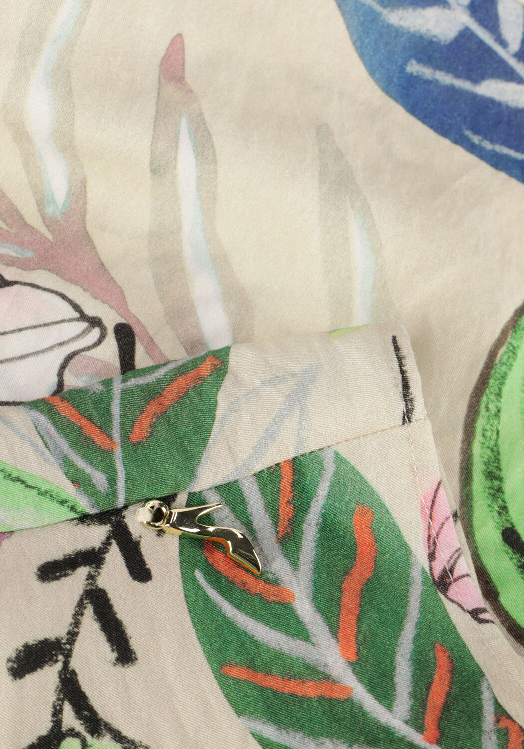 JANSEN AMSTERDAM Haut WB180 PRINTED WRINKEL DETAIL SHORT SLEEVE TOP Sable - large