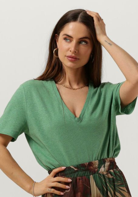 ACCESS Haut SHORT-SLEEVE V BLOUSE en vert - large