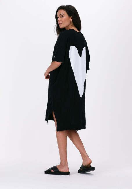 Zwarte 10DAYS Midi jurk OVERSIZED TEE DRESS HEART - large