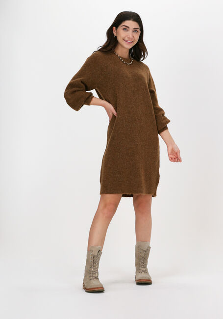 SELECTED FEMME Mini robe SLFLULU LS KNIT DRESS B en marron - large