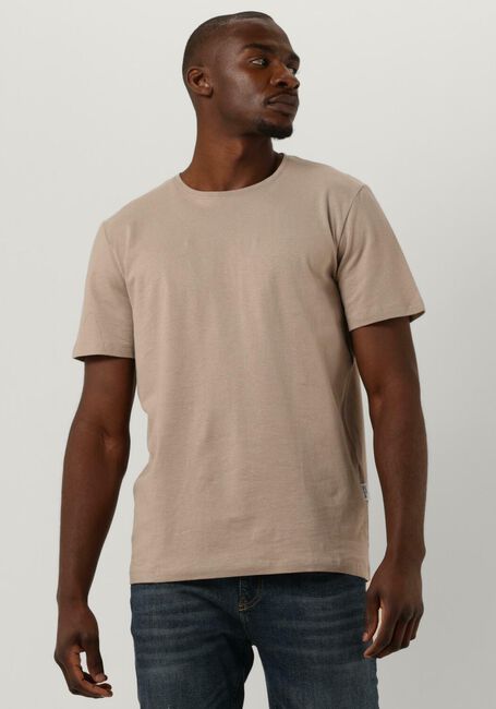 SELECTED HOMME T-shirt SLHPAN LINEN SS O-NECK en beige - large