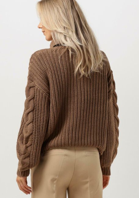 Y.A.S. Col roulé YASSANNE LS KNIT ROLLNECK PULLOVER en marron - large