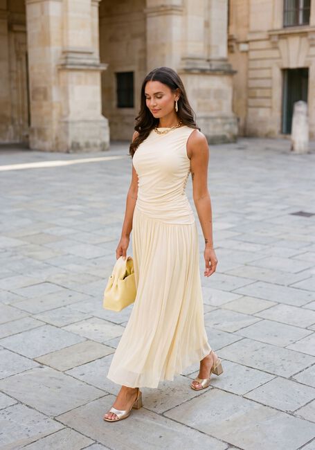NEO NOIR Robe maxi CLUDINE MESH DRESS en jaune - large