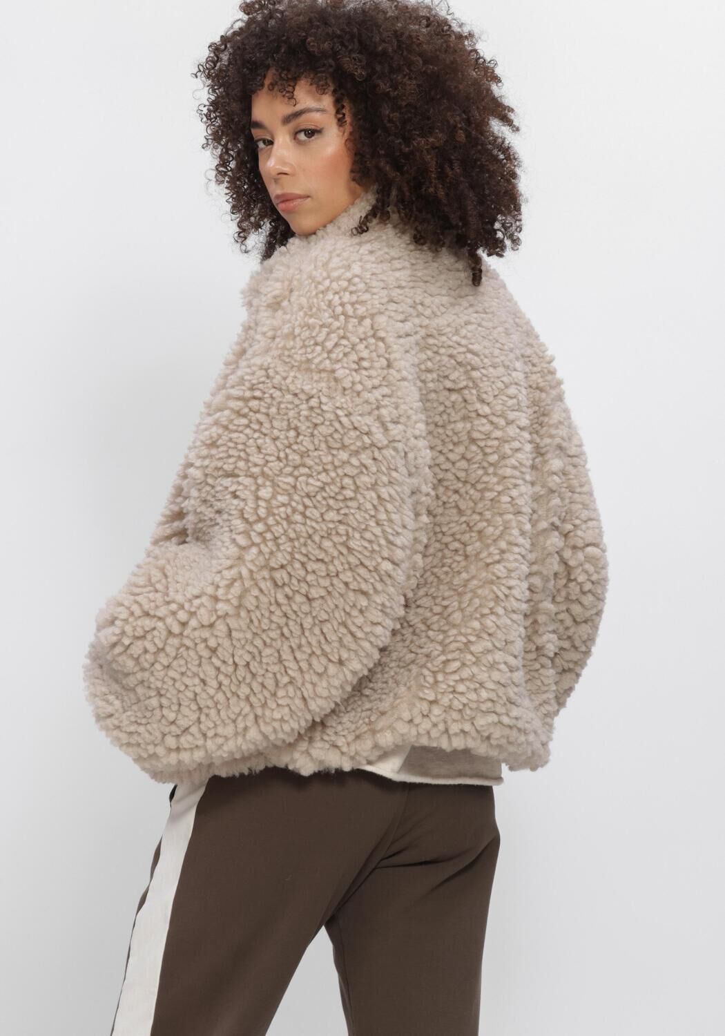 Beige PENN & INK Teddy jas W26C384 - large