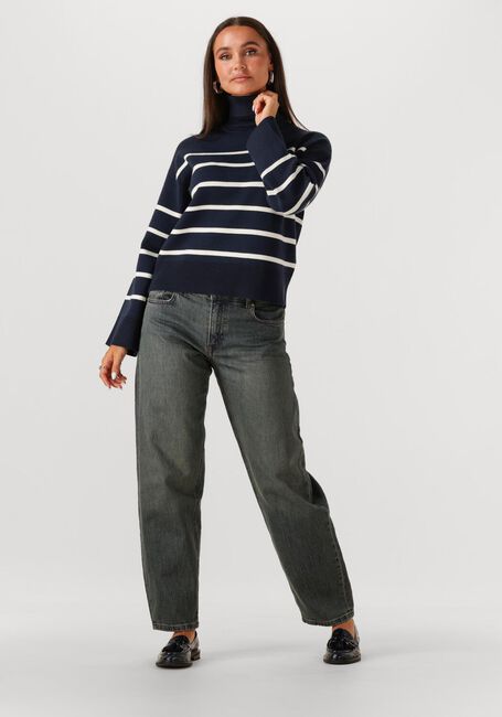 Donkerblauwe SELECTED WOMEN Trui SLFKAMMA LS KNIT ROLL NECK - large