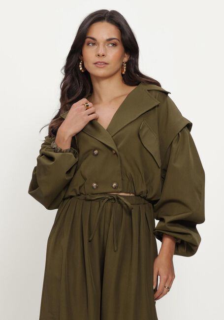 Olijf REFINED DEPARTMENT Jassen LADIES WOVEN BOMBER TRENCHCOAT LAYA - large