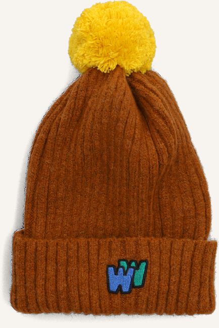 Bruine WANDER & WONDER Muts POM POM BEANIE Bruine WANDER & WONDER Muts POM POM BEANIE - large