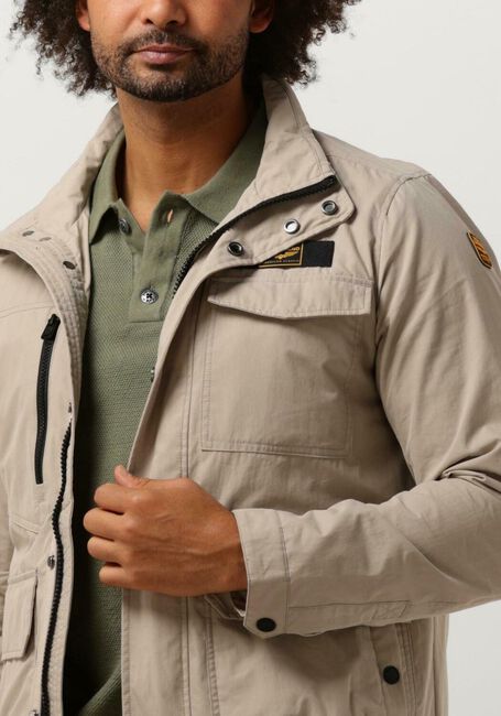 PME LEGEND Jack SEMI LONG JACKET FUTURER MECH COTTON en beige - large