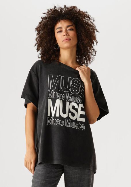 Zwarte COPENHAGEN MUSE T-shirt CMMUSE-LOGO-TEE - large