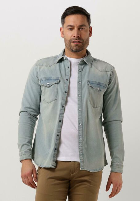 PUREWHITE Surchemise DENIM SHIRT WITH PRESSBUTTONS AND POCKETS ON CHEST Bleu clair - large