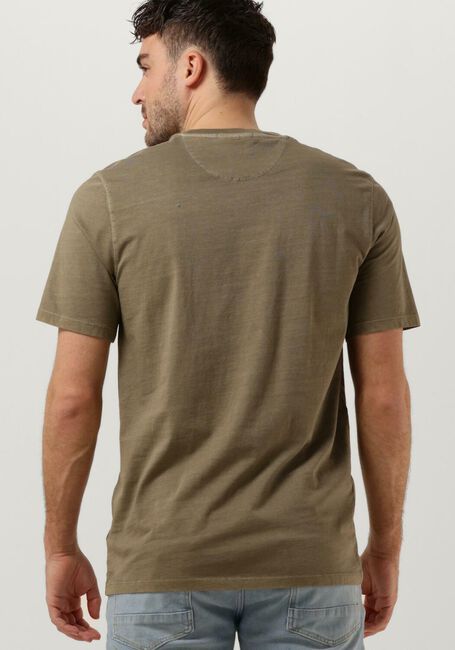 SCOTCH & SODA T-shirt GARMENT DYE LOGO EMBROIDERY TEE Kaki - large