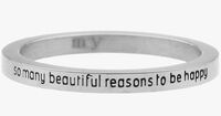 MY JEWELLERY Anneau SILVER QUOTE RING en argent - medium