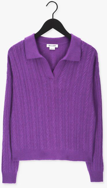 BELLAMY Pull MY POLO CABLE en violet - large